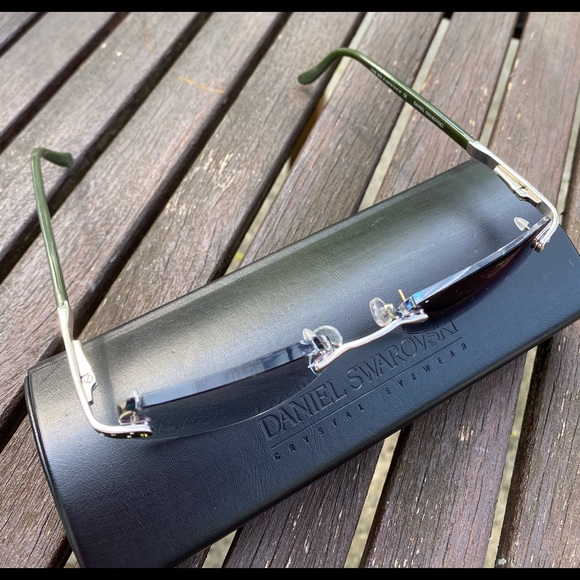 Daniel Swarovski Rimless Eyeglasses Frames Green - Picture 4 of 12